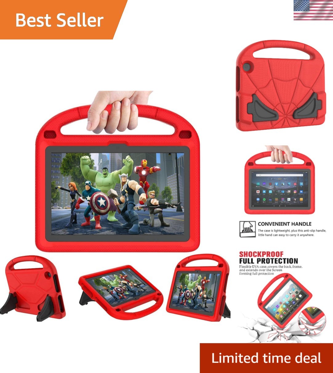 Kids Case for New 10-inch Tablet 2023, Lightweight Shockproof Kids Friendly F...