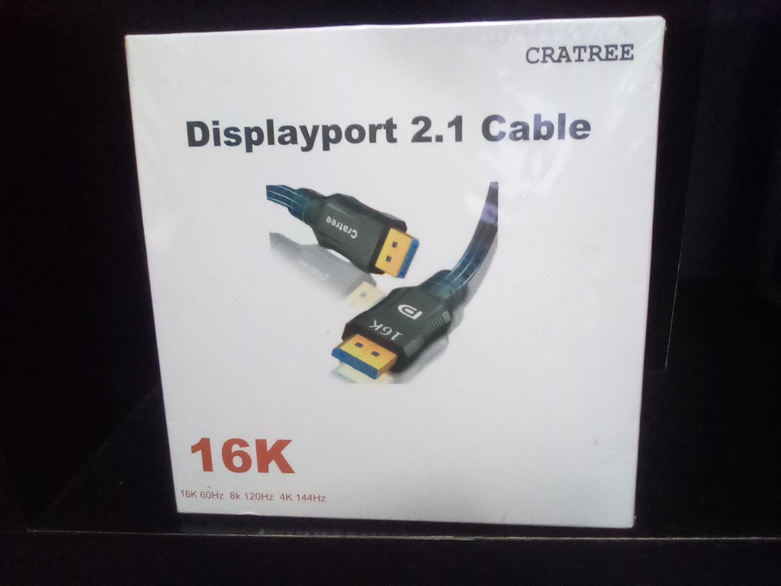16K  DisplayPort to DisplayPort 2.1 Cable 16K@60Hz 4K@144Hz DP Cord 6.6 FT