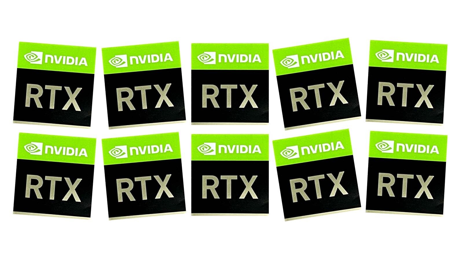 10 pcs original Sticker for Nvidia RTX Case Badge Label Logo 17mm x 18mm