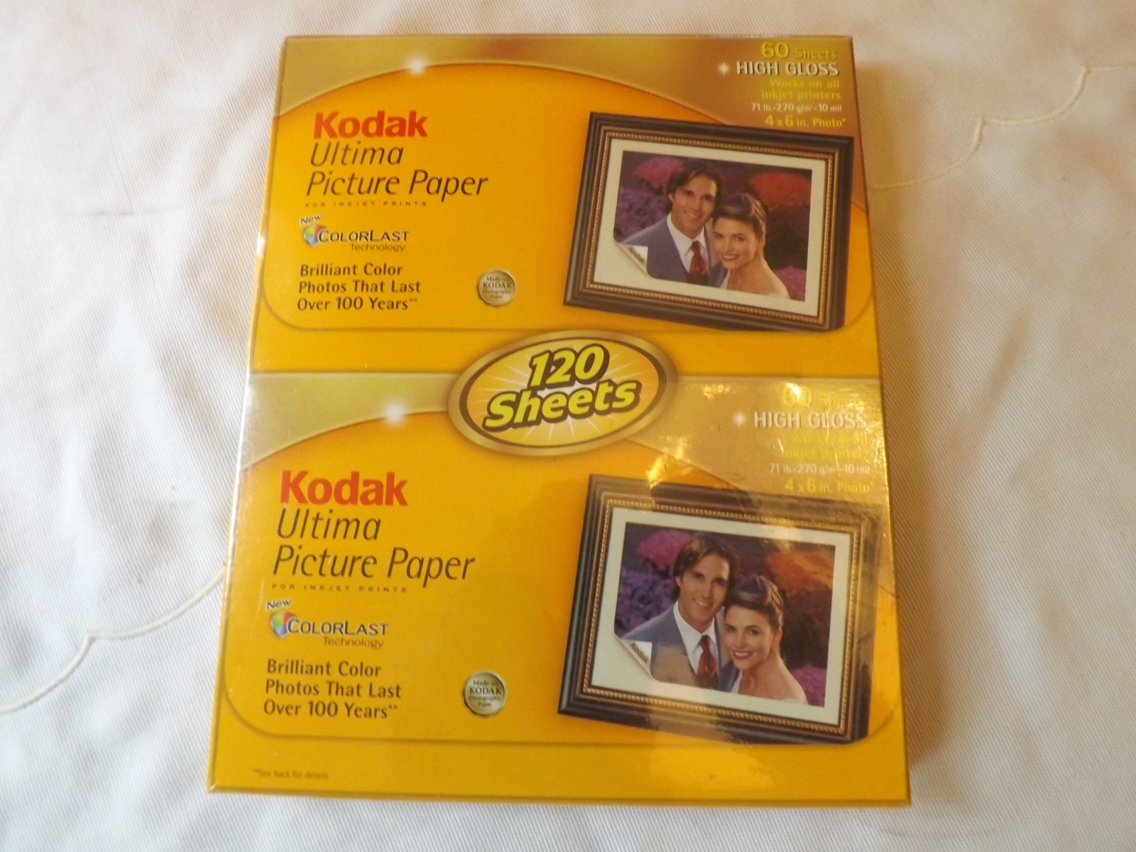 Kodak Ultima Picture Paper 4X6, 120 High Gloss Sheets New/Sealed