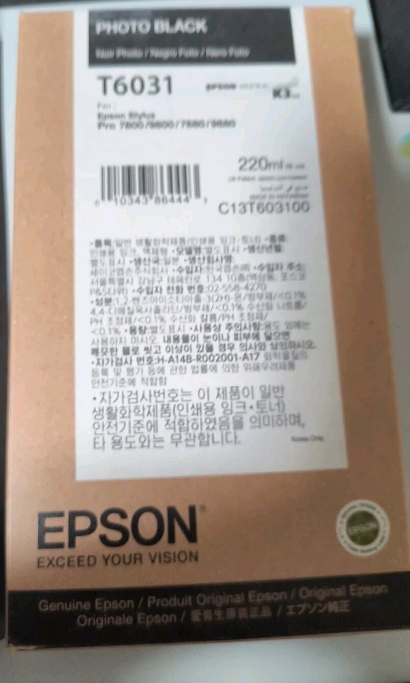 Epson C13T603100 (T603100) Photo Black Stylus Ink Cartridge,Ex 2023