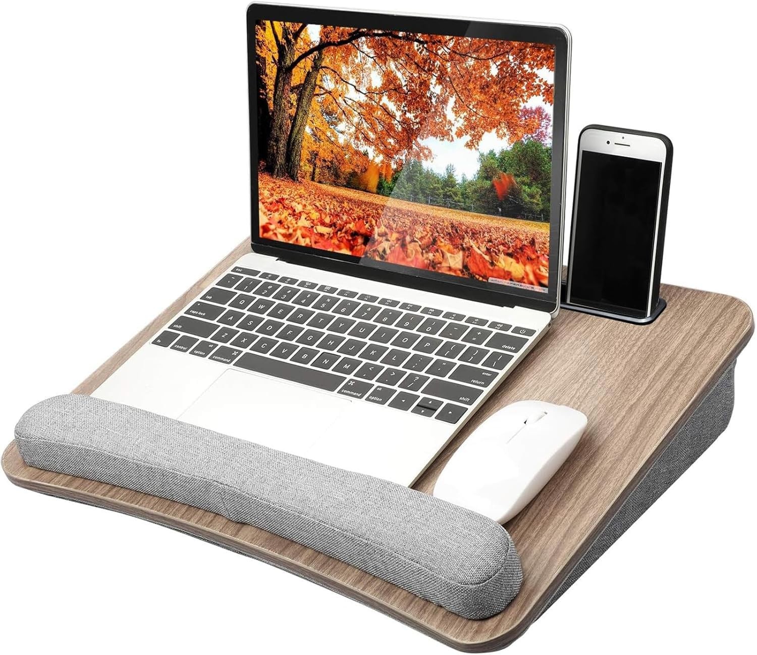HUANUO Portable Lap Laptop Desk with Pillow Cushion, Fits up to 15.6 inch Laptop