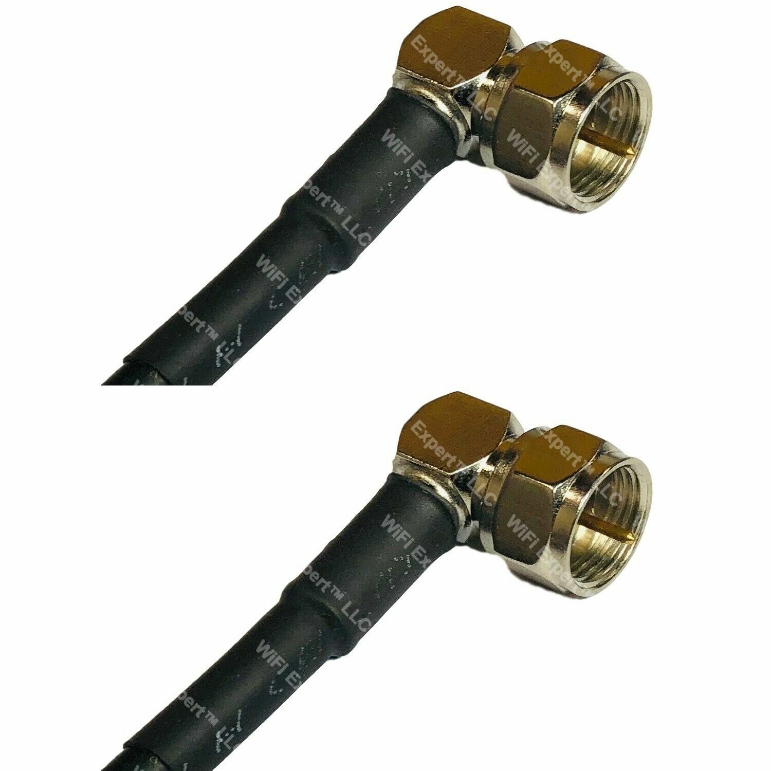 RG58 F TV MALE ANGLE to F TV MALE ANGLE Coaxial RF Cable ships from USA