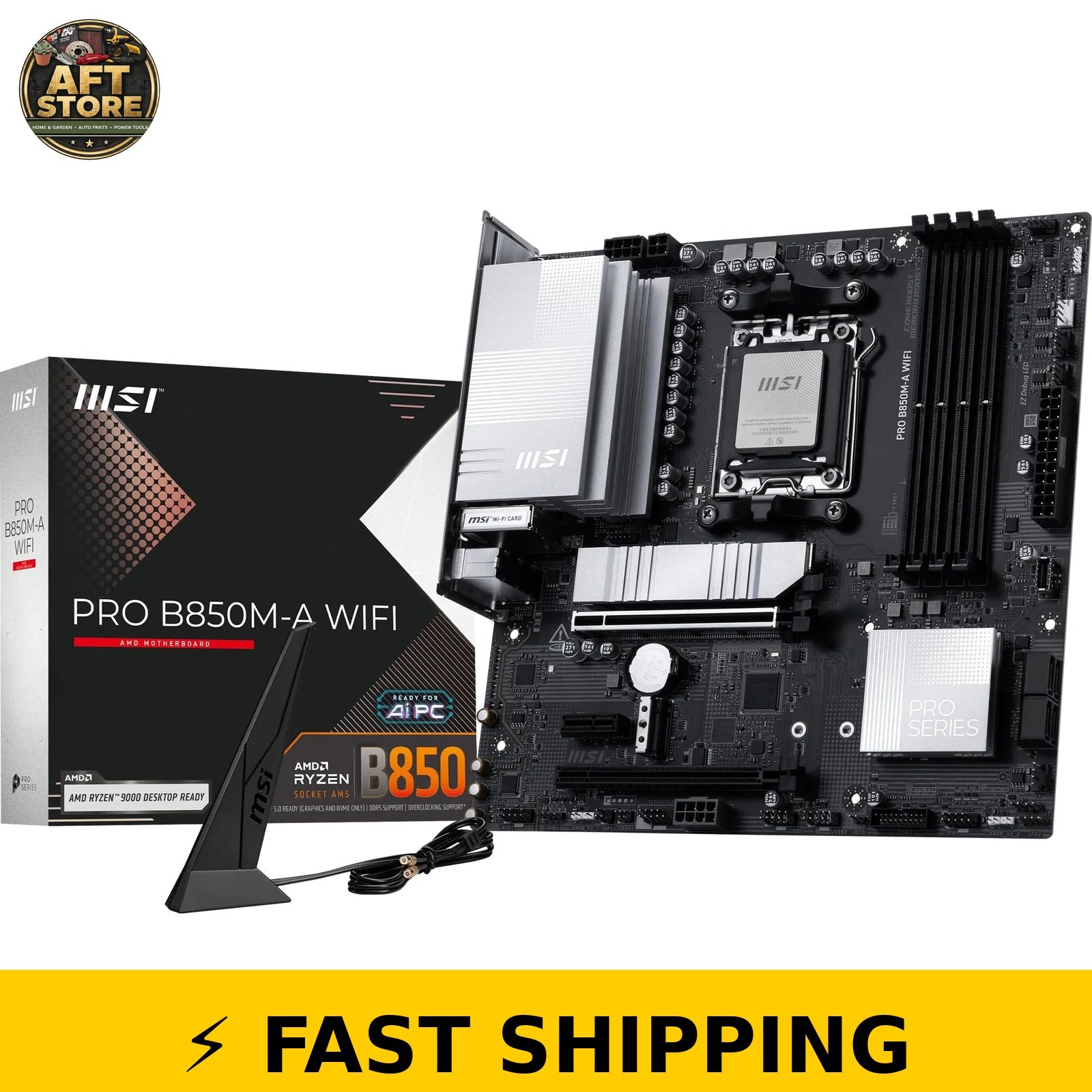 MSI PRO B850M-A WiFi Motherboard - Supports AMD Ryzen 9000/8000/7000