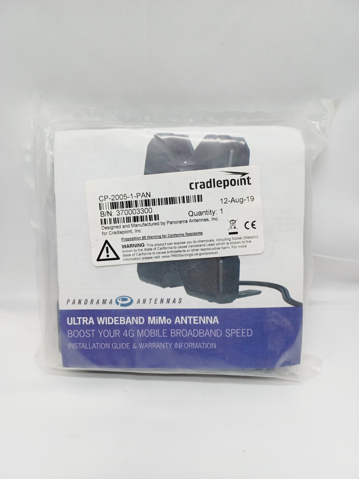 Cradlepoint Panorama 4G LTE Panel Patch Antenna CP-2005-1-PAN External
