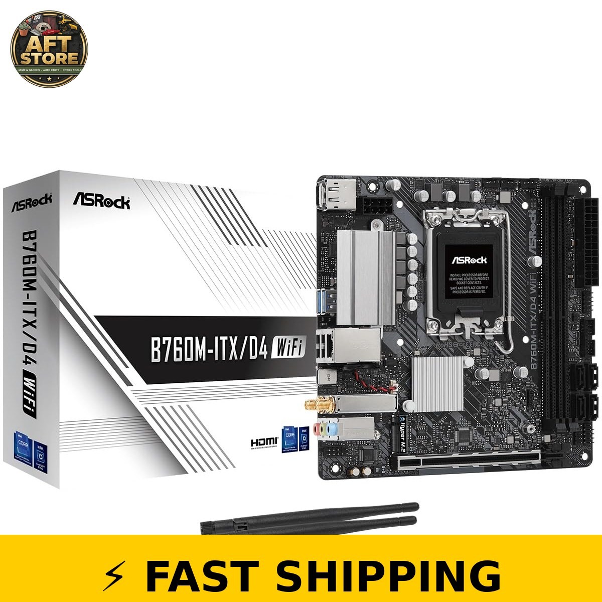 ASRock B760M-ITX/D4 WiFi Motherboard for Intel Core Processors