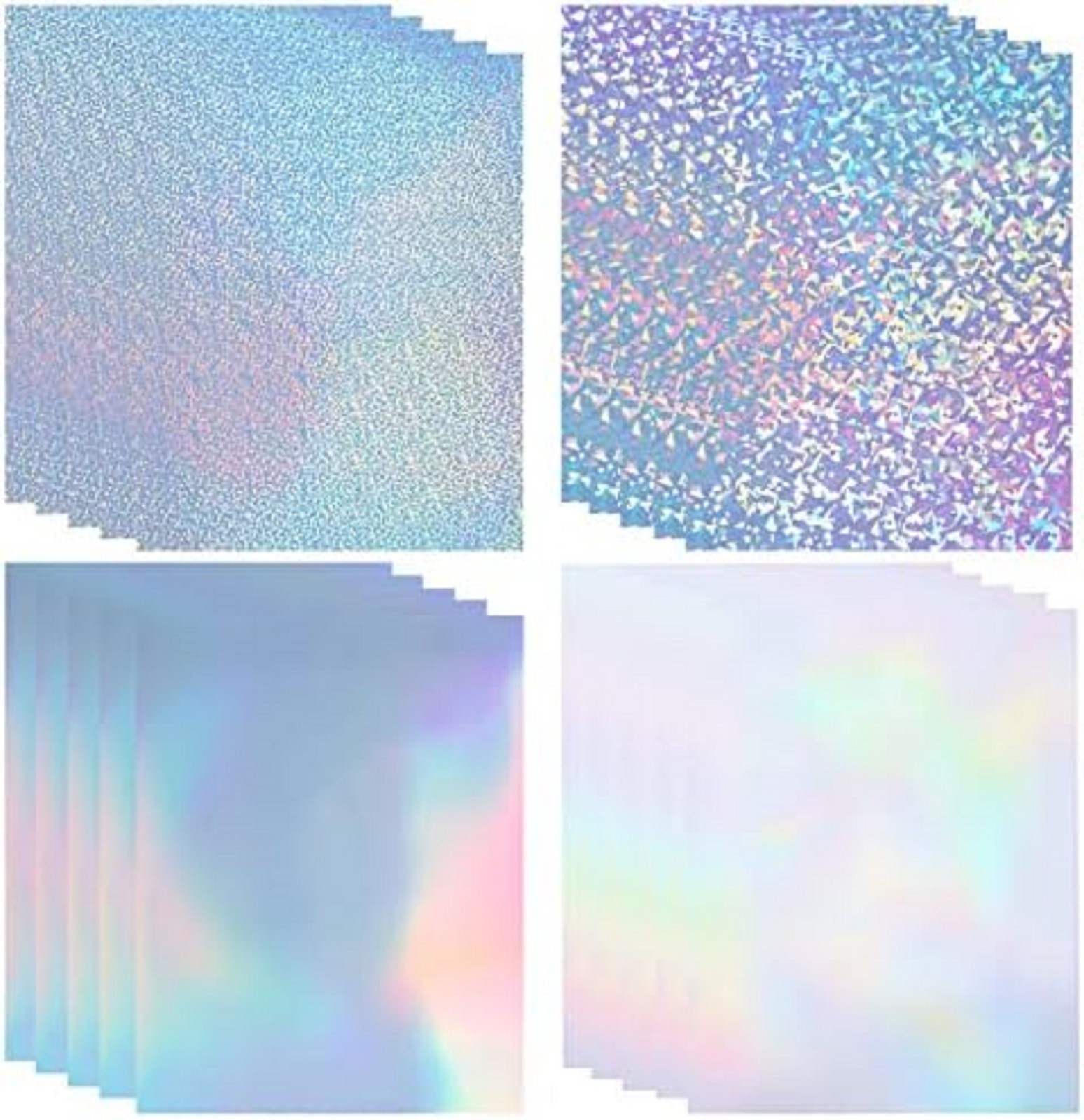 20 Sheets Holographic Sticker Paper for Inkjet & Laser Printer 8.5x11 inch Print
