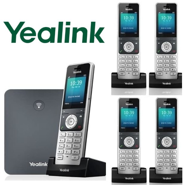 Yealink W70B Base Bundle with 5 W56H IP DECT Cordless Phones W76P