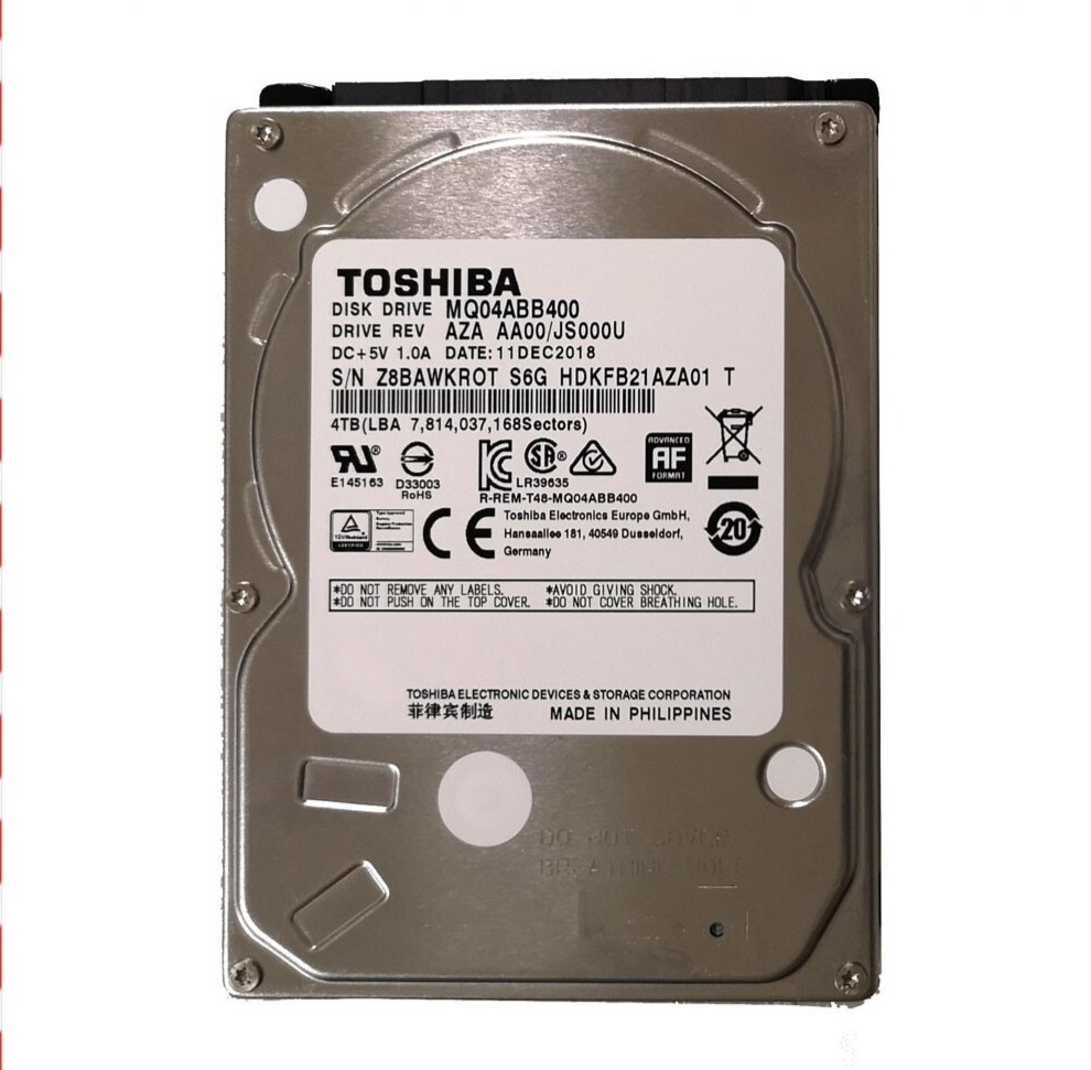 for Toshiba 4TB MQ04ABB400 5400RPM 128MB SATA 2.5" Laptop HDD -15mm