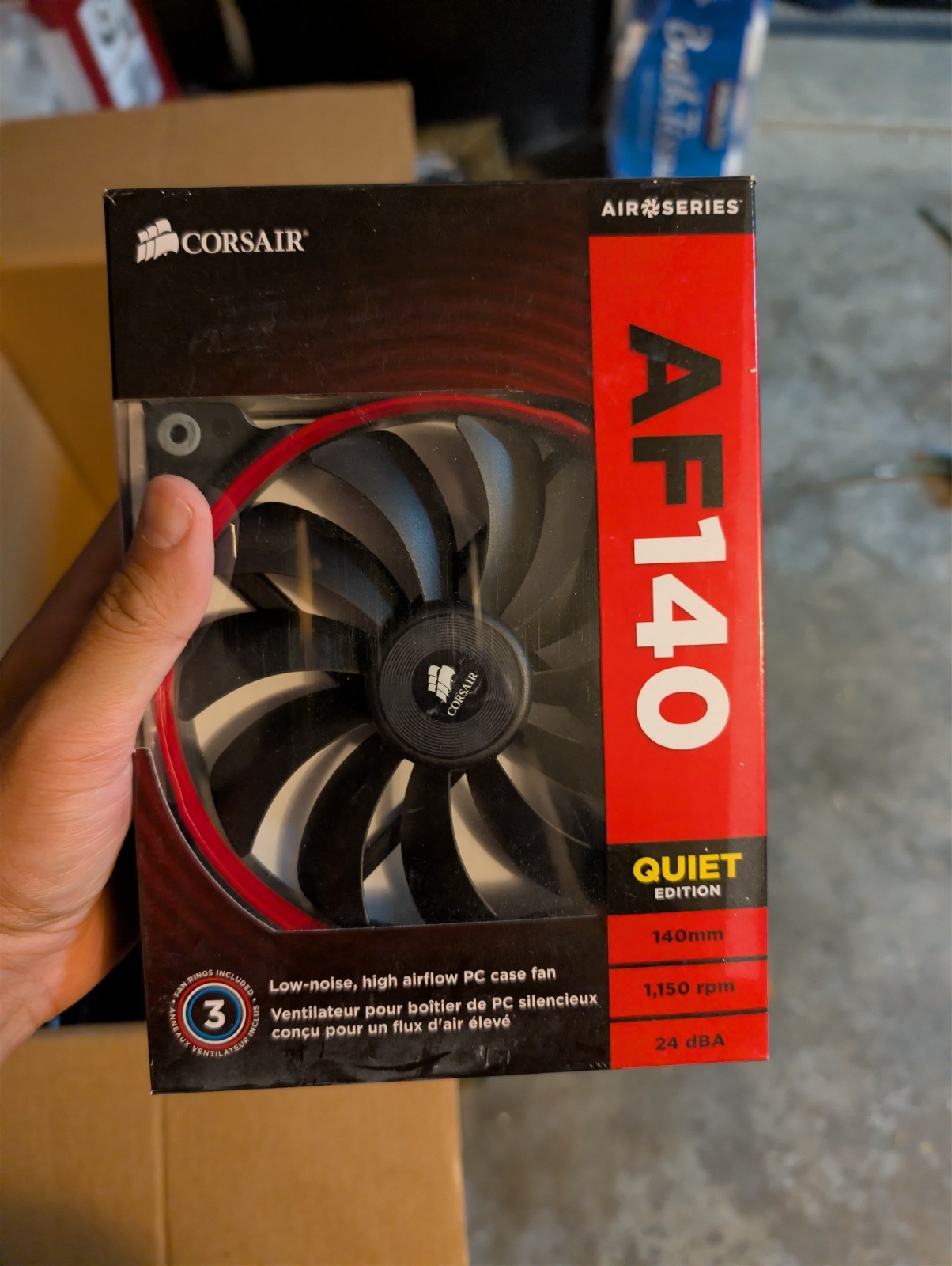 Corsair AF140 CPU Fans 140mm 1150rpm 24dBA