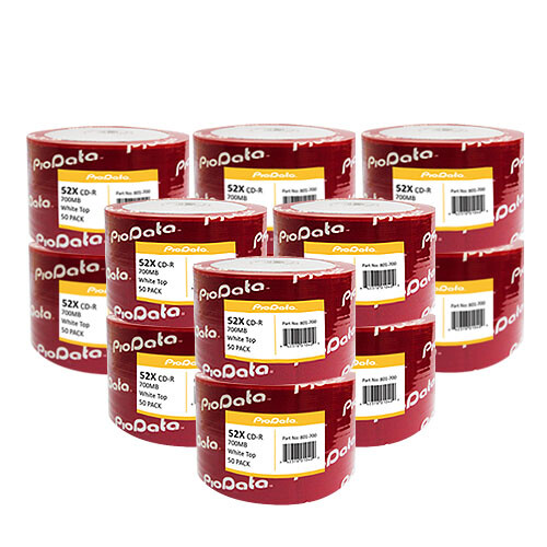 600 PC PioData 52X 700 MB 80 MIN CD-R White Top non-printable Blank Disc 831-700