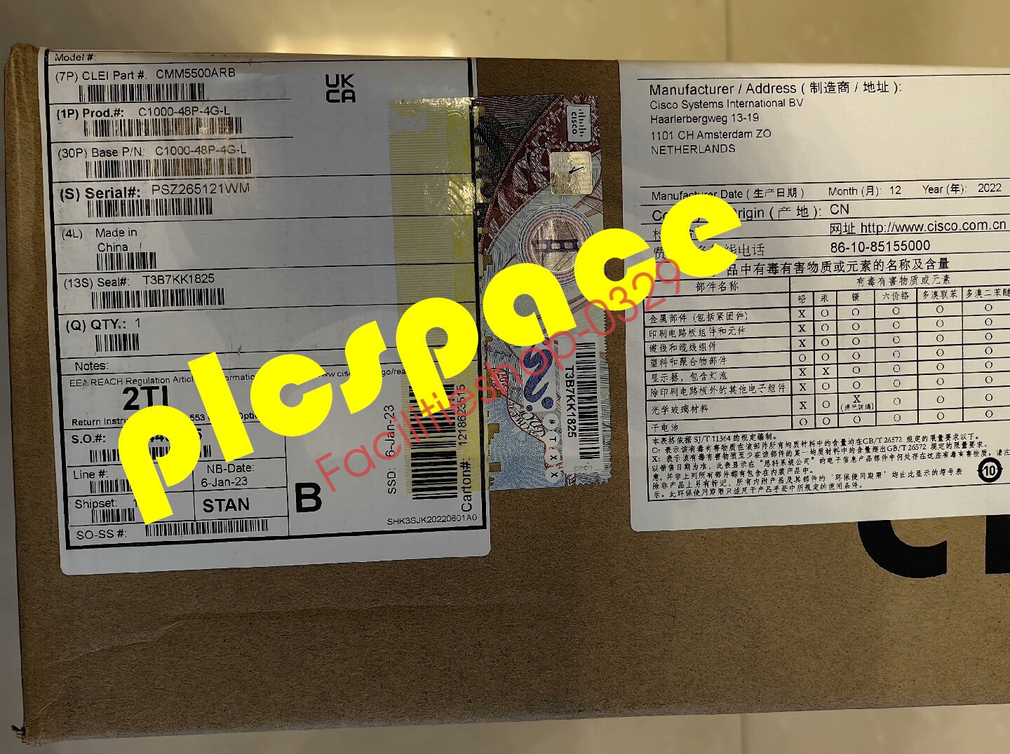 Cisco C1000-48P-4G-L brand new switch Express DHL/FedEx