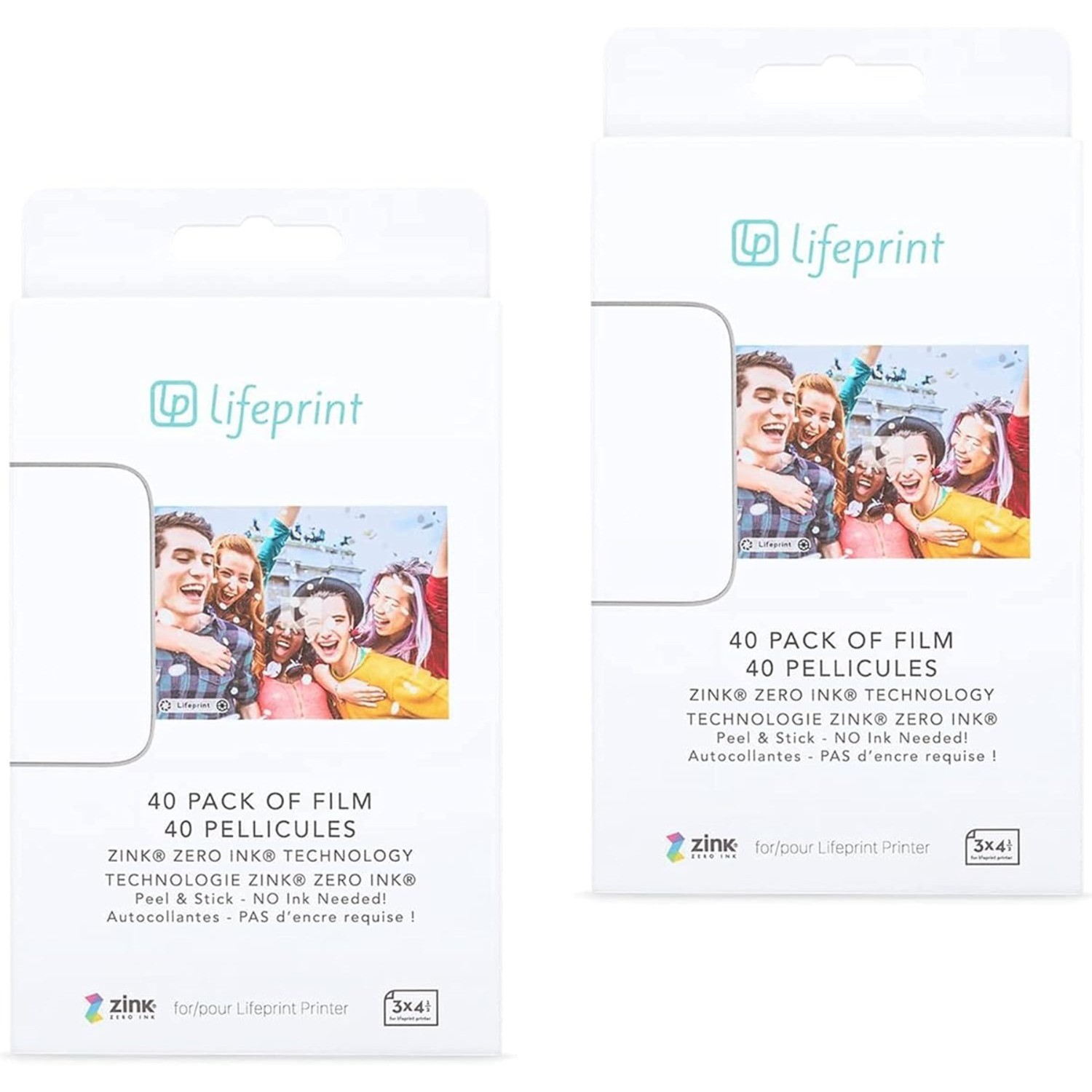 Lifeprint 3x4 Premium Zink Photo Paper 80 Pack for Lifeprint 3x4 Printers