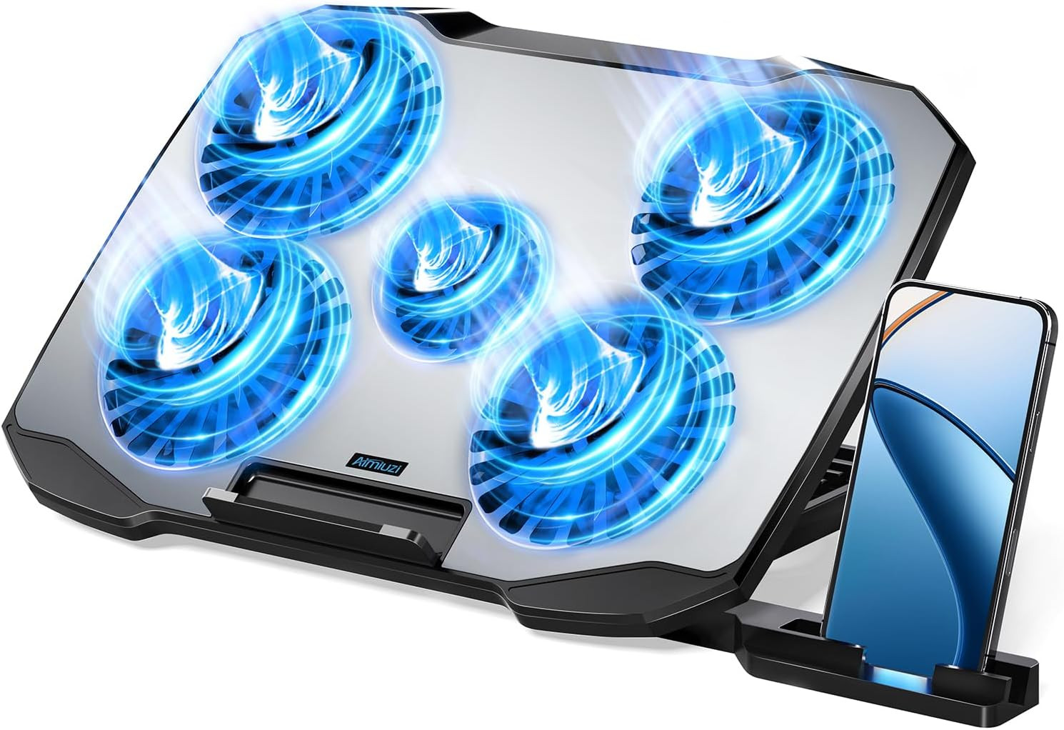 Laptop Cooling Pad,Gaming Laptop Cooler with 5 Quiet Fans for 12-15.6