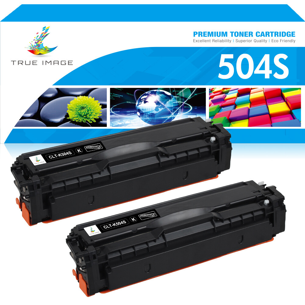 2 Pack CLT-K504S Black Toner Cartridge for Samsung 504S SL-C1810W CLP-415N 415NW