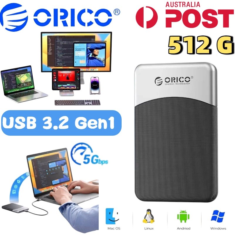 ORICO Portable SSD External Hard Disk Portable Solid State Drive USB PC Phone AU