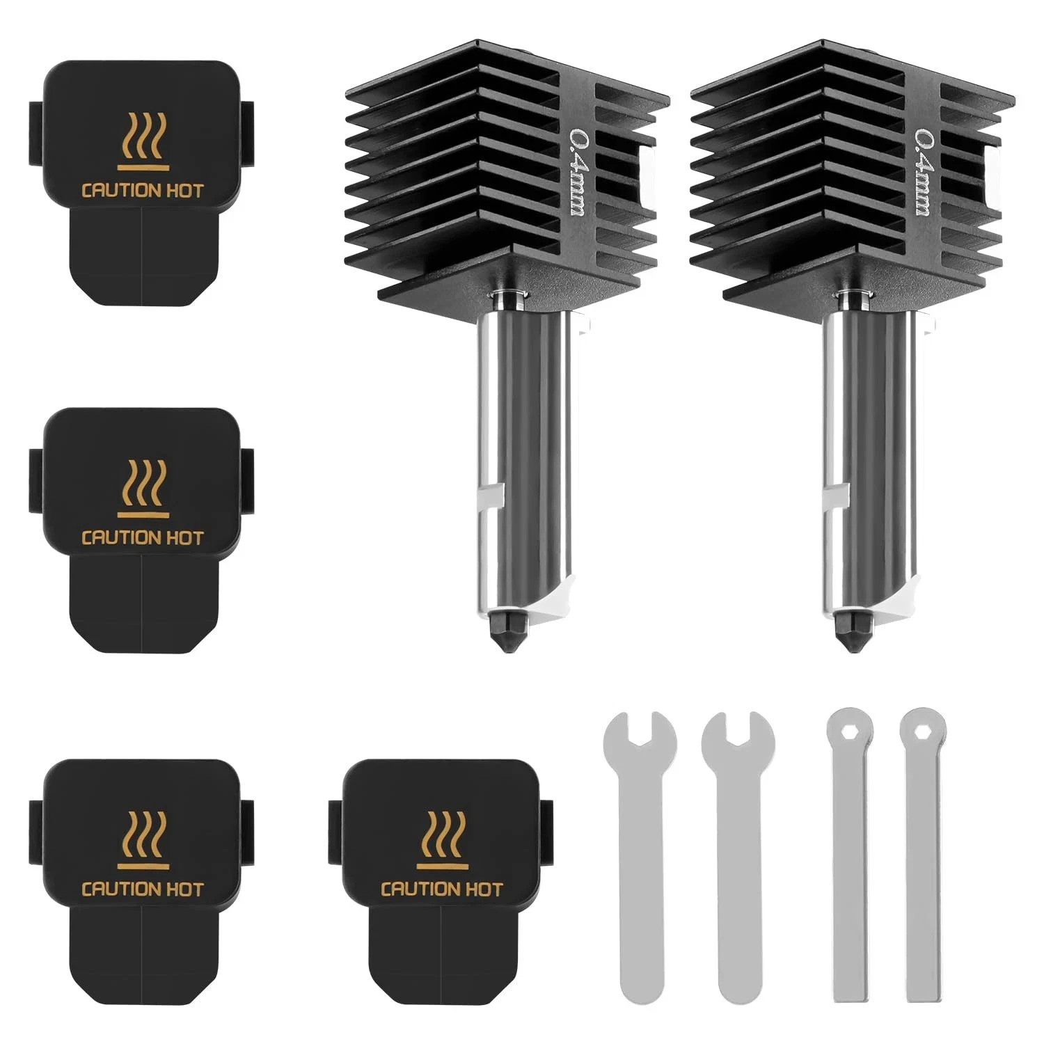2PCS A1/A1 Mini Hotend Nozzle 0.4mm Hardened Steel Replacement Parts with 4PC...