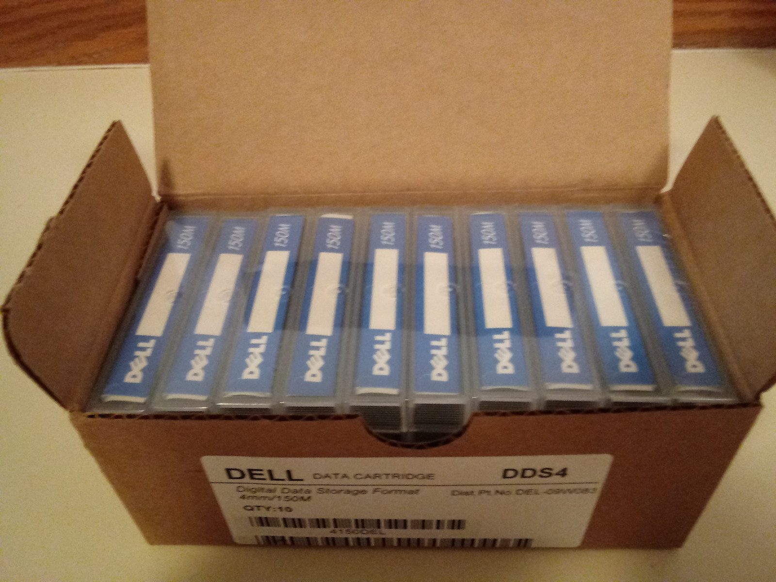 10 pack Dell 4mm 150m DDS-4 Tape Cartridge 20/40GB 09W083