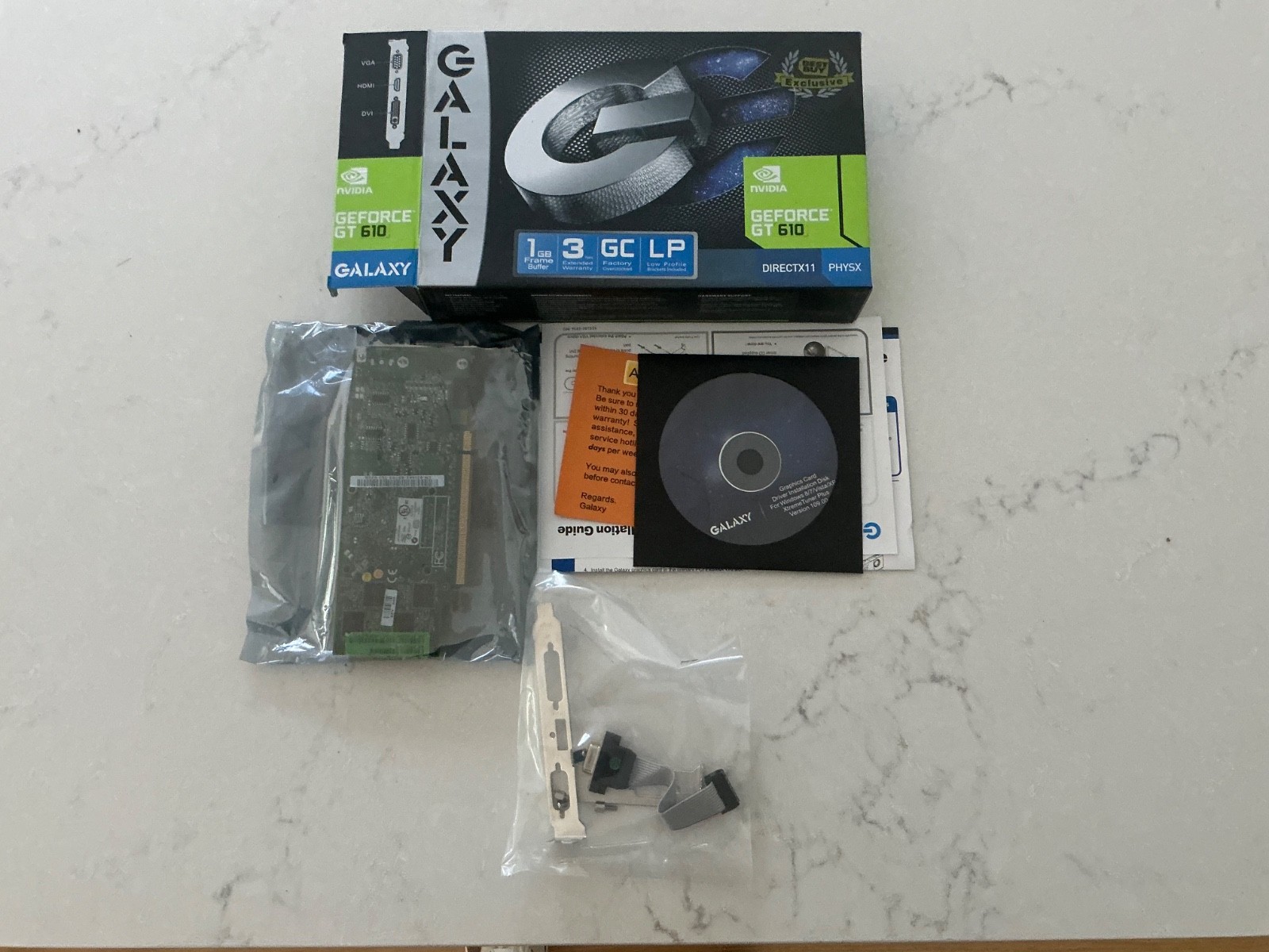 Galaxy NVIDIA GeForce GT 610 GC 1GB DDR3 PCI-E Video Card- NEW IN BOX