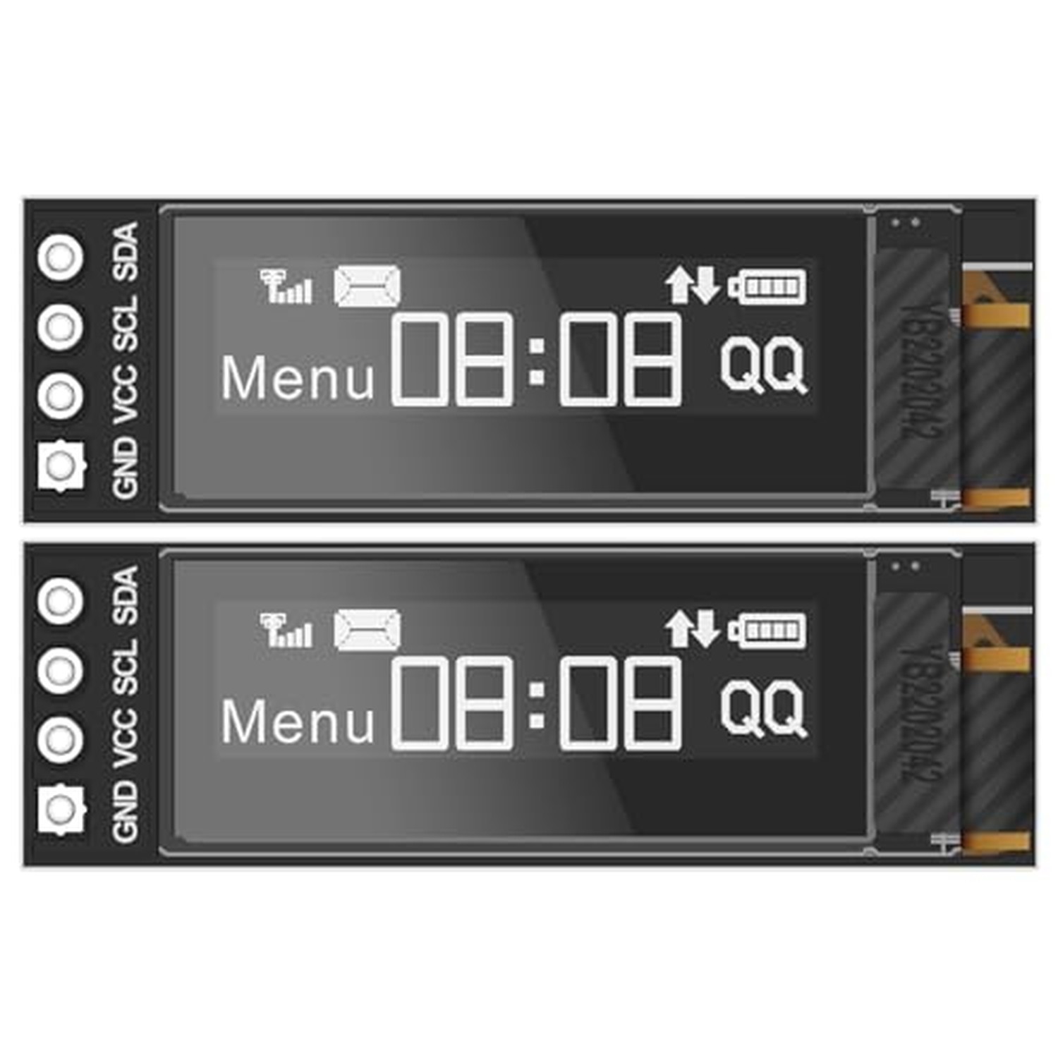 0.91-inch I2C OLED Display Module SSD1306 Driver Chip 2pcs 2