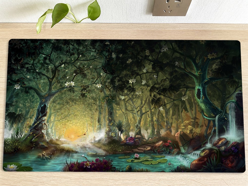 MTG Magic Forest Table Playmat TCG CCG Games Pad Trading Card Game Mat Mousepad