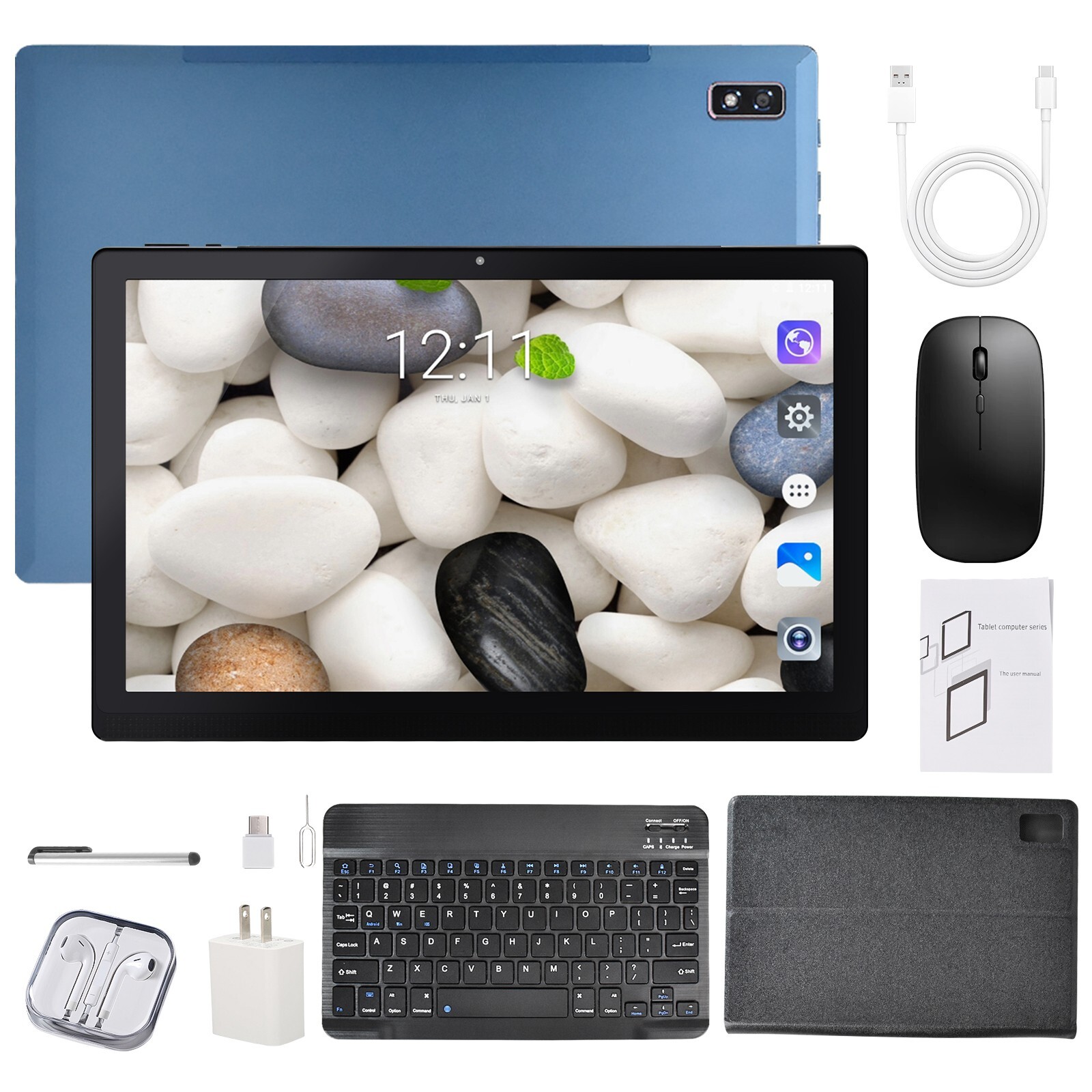 10 In Android 11 Deca core 4G Tablet Computer PC Wifi Bundle Keyboard Case 256GB