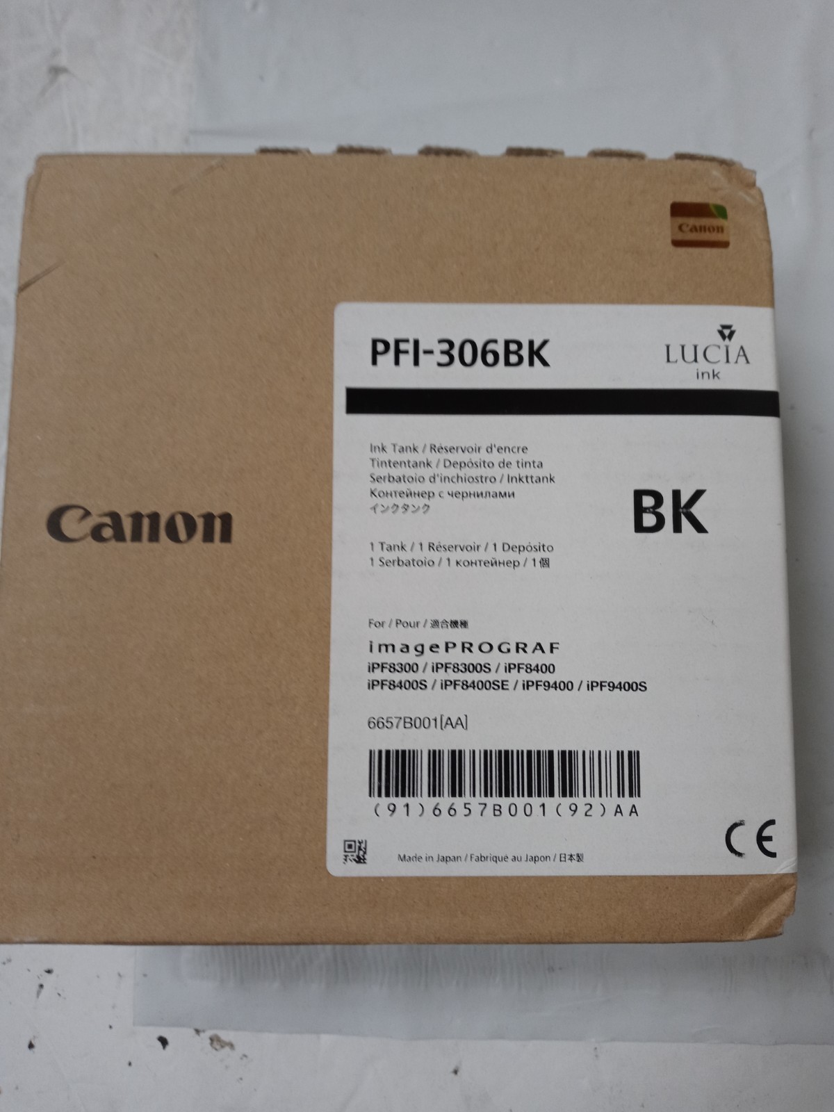 NEW SEALED GENUINE Canon PFI-303 BK  Black Ink Tank FREE FAST SHIP