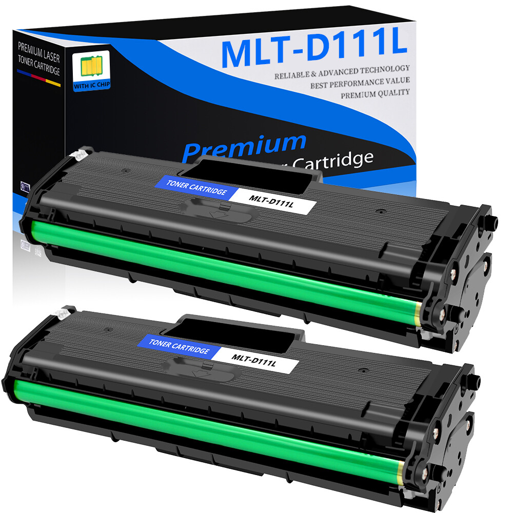 2 PACK Black MLT-D111L Toner for Samsung MLTD111L Xpress M2070FW M2020W M2022W