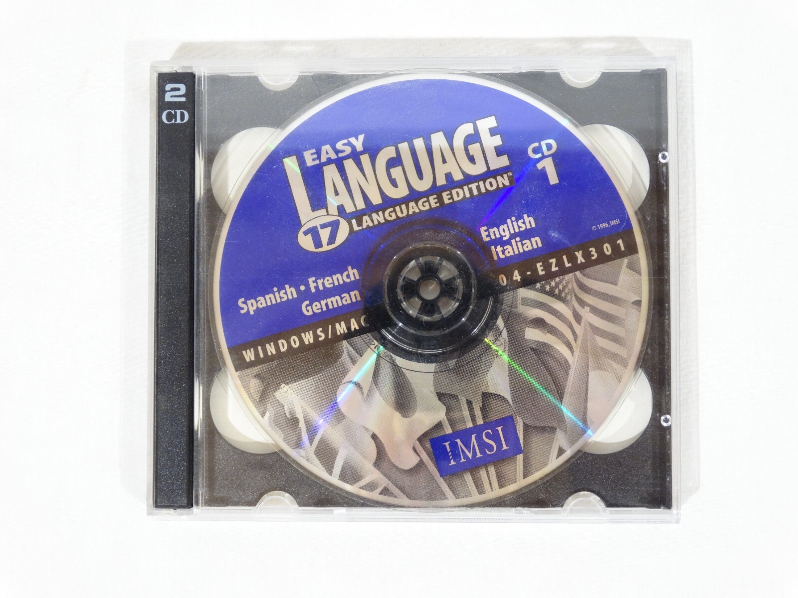 Vintage 1996 Easy Language 17 Language Edition CD-ROM Windows PC Apple Macintosh