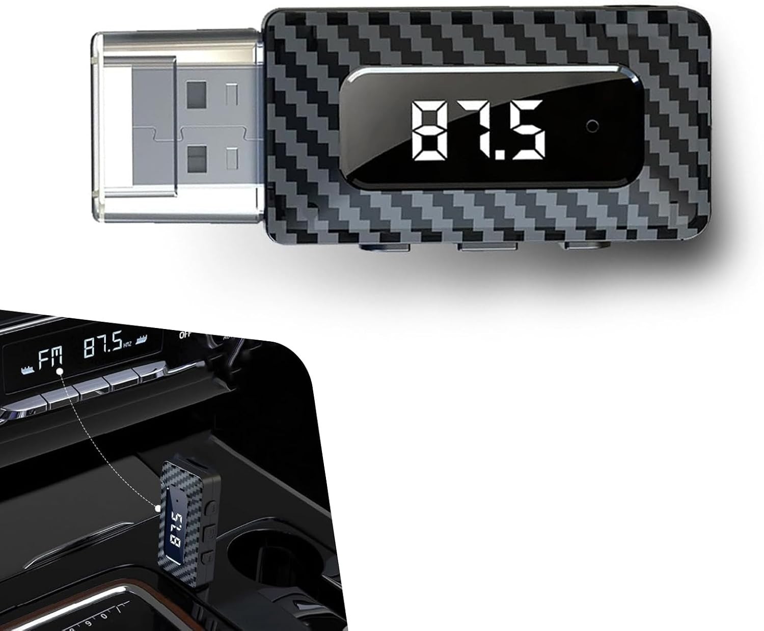 Versatile USB Bluetooth Adapter for Vehicles – Connects with 3.5mm Audio Jack