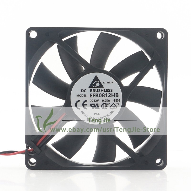Delta EFB0812HB 24V 48V DC12V 0.25A 2.52W 8015 80x80x15mm 2WireAxial Cooling Fan
