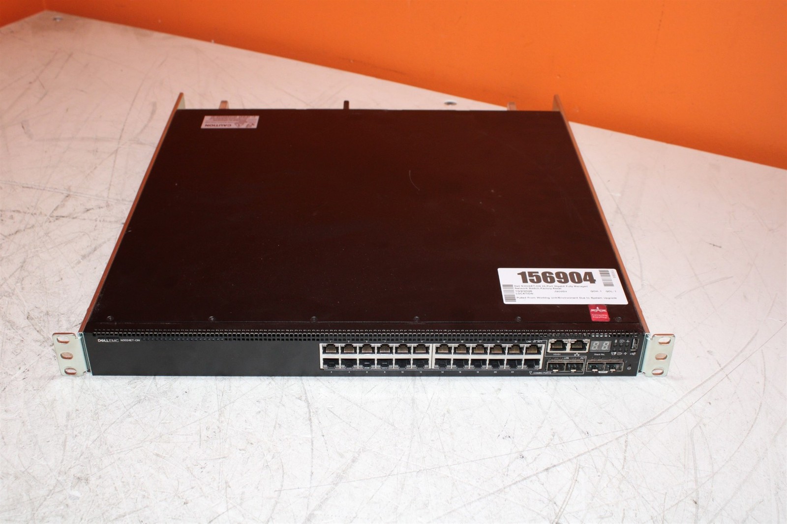 Dell N3024ET-ON 24-Port Gigabit Fully Managed Network Switch Factory Reset 2x PS