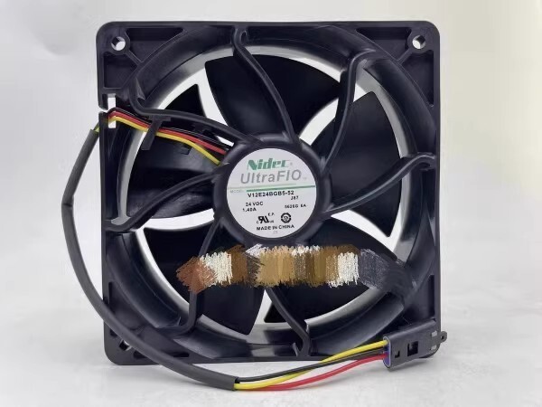 NIDEC V12E24BGB5-52 DC24V 1.40A 3-Pin Inverter Cooling Fan