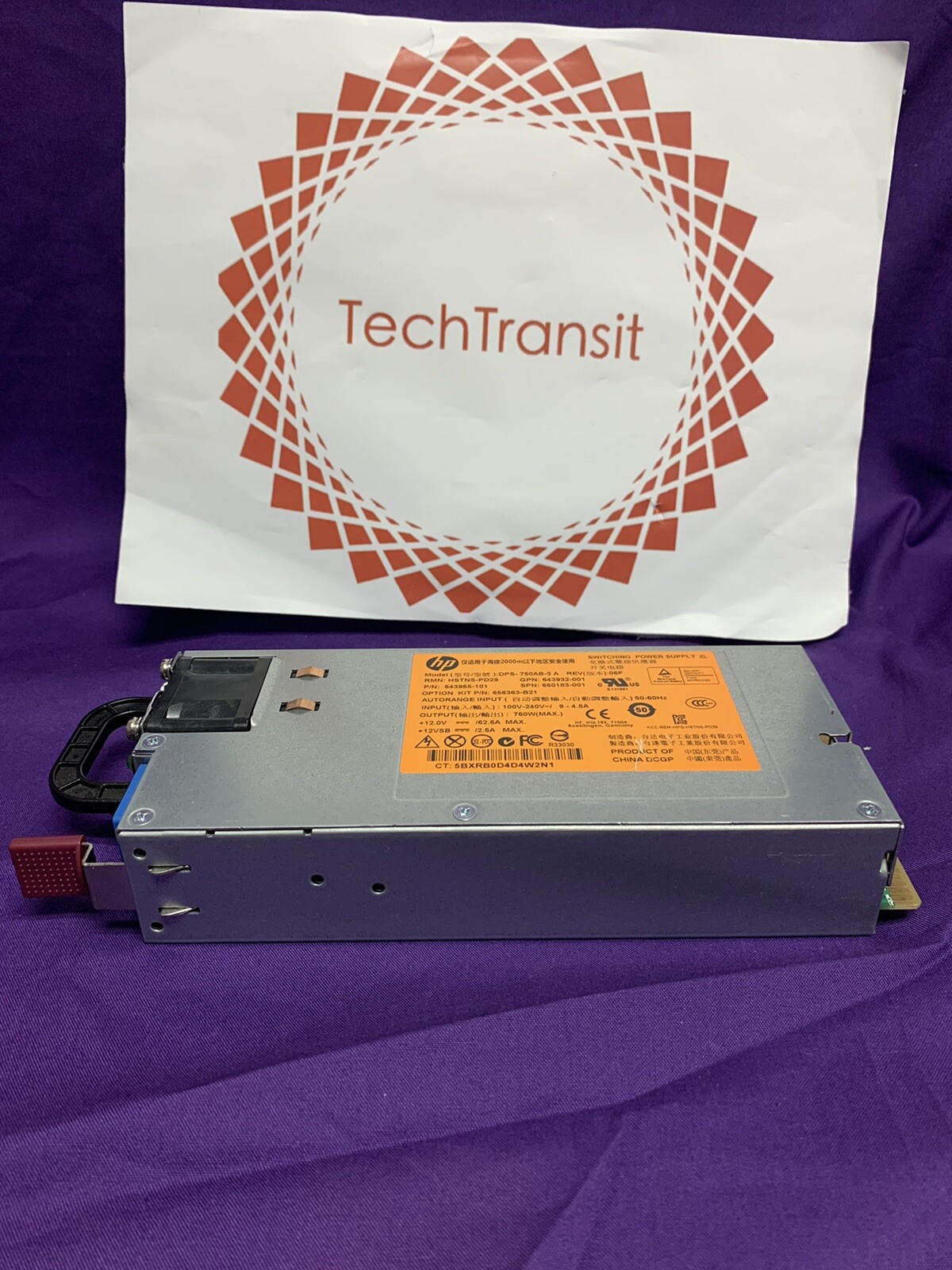 HP 660183-001 643932-001 750 Common Slot Platinum Plug Power Supply 656363-B21