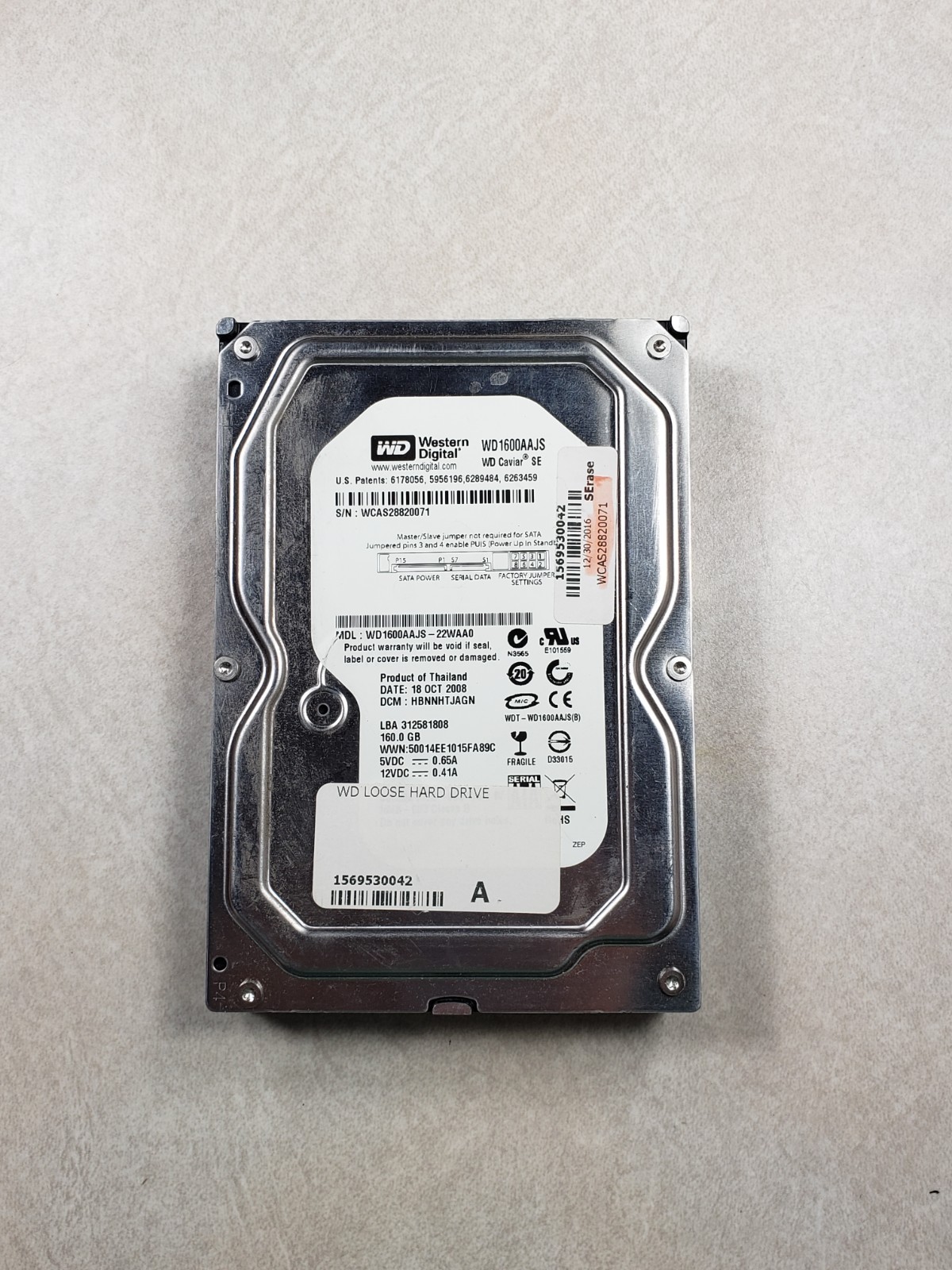 WD Western Digital 3.5" SATA Hard Drive Disk 160 GB 160GB  - Various You Choose