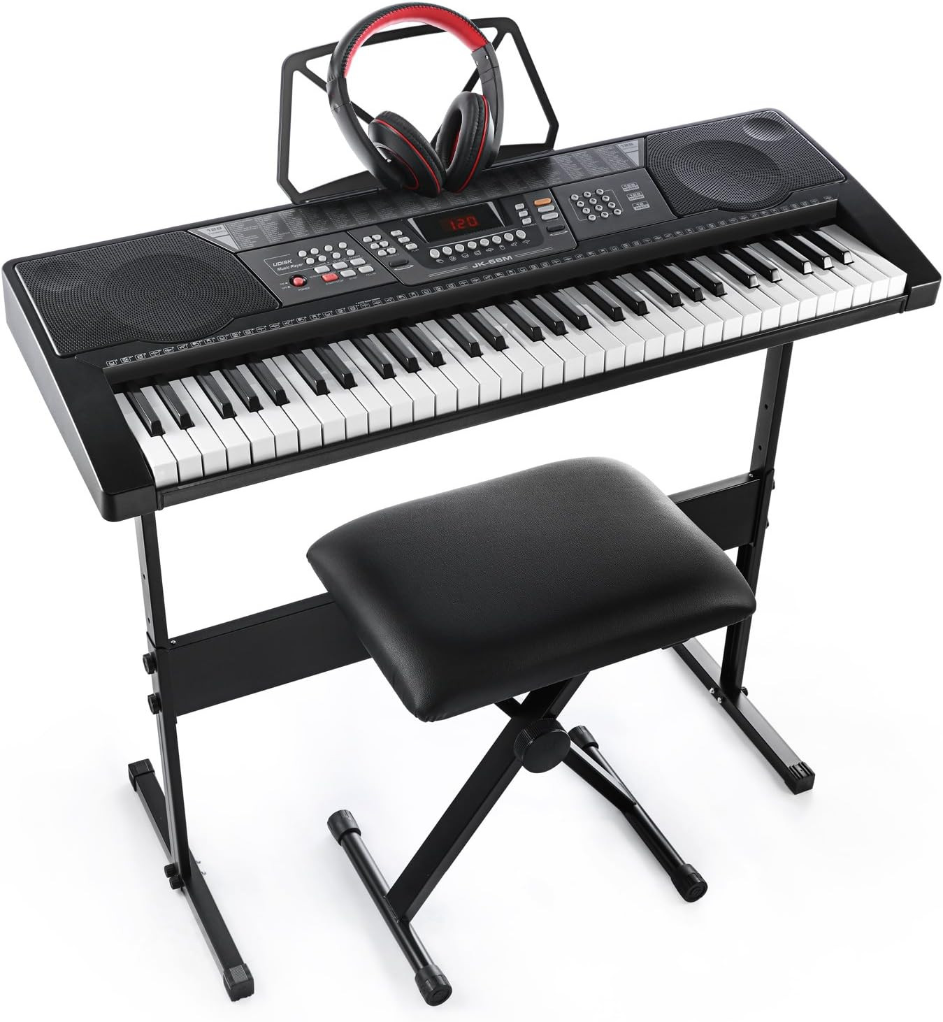 61-Key Standard Music Keyboard Kit Including USB Music Player Function, Bundle w