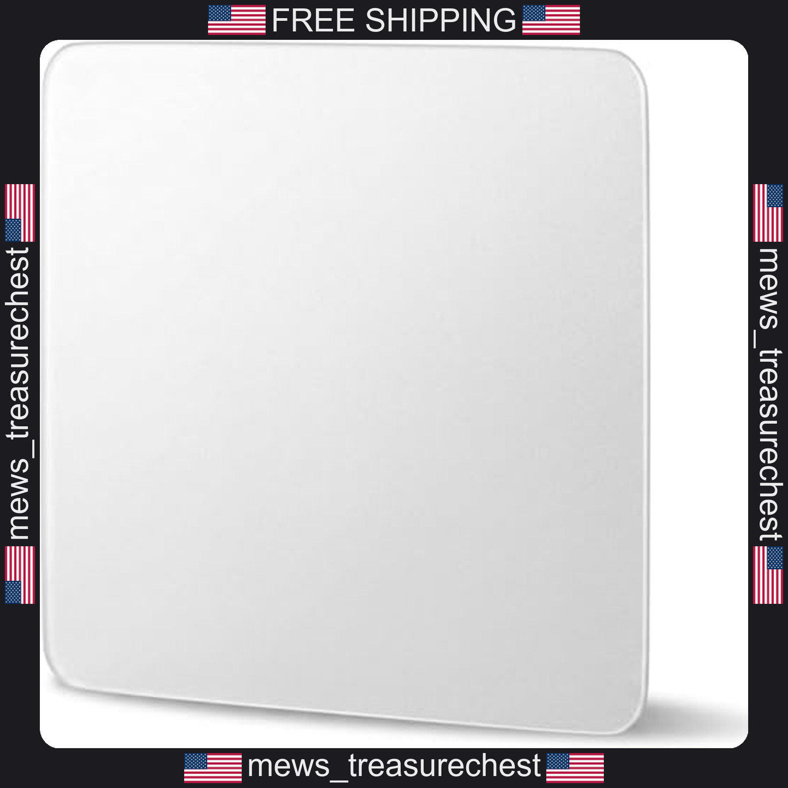 Gaming Mouse Pad Large 400x500mm Tempered Glass White Non-Slip Surface