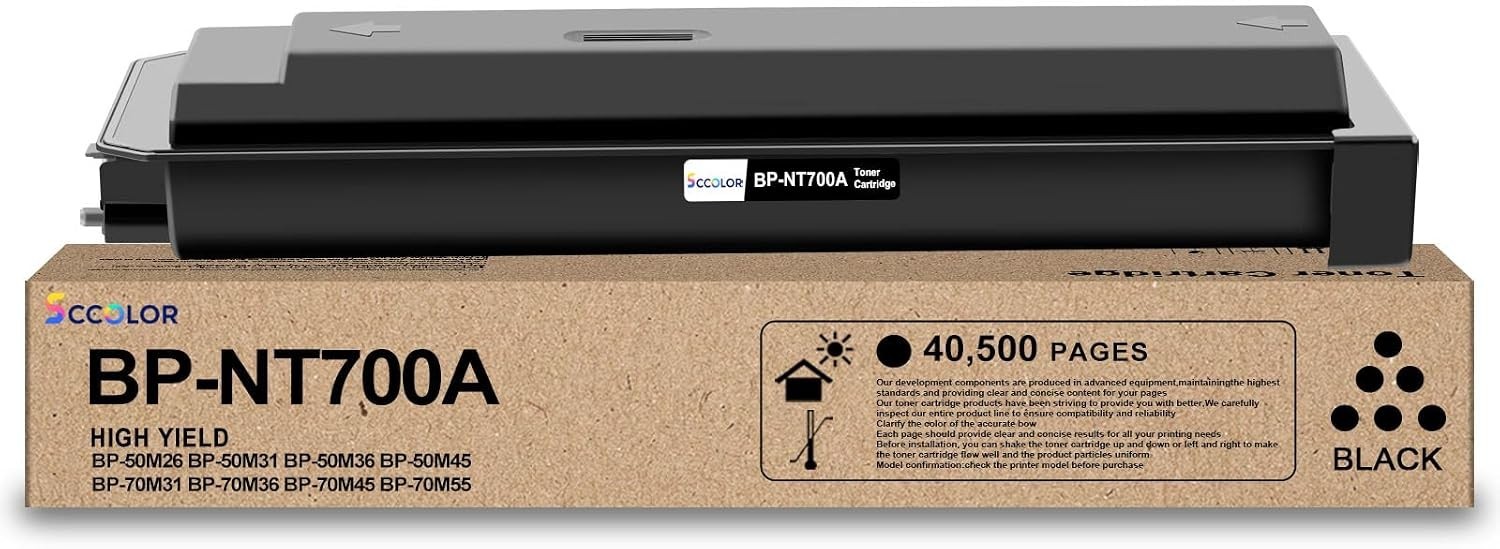 BP-NT700A Black Toner Cartridge Sharp 50M26 50M31 1-Set BN Compatible Chip