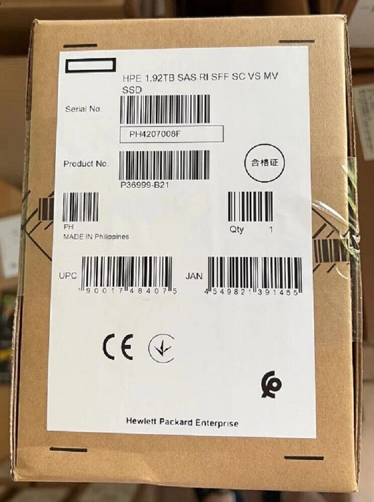 HPE P36999-B21 1.92TB P37065-001 SAS 12G 2.5" RI SFF SSD Solid State Drive NEW
