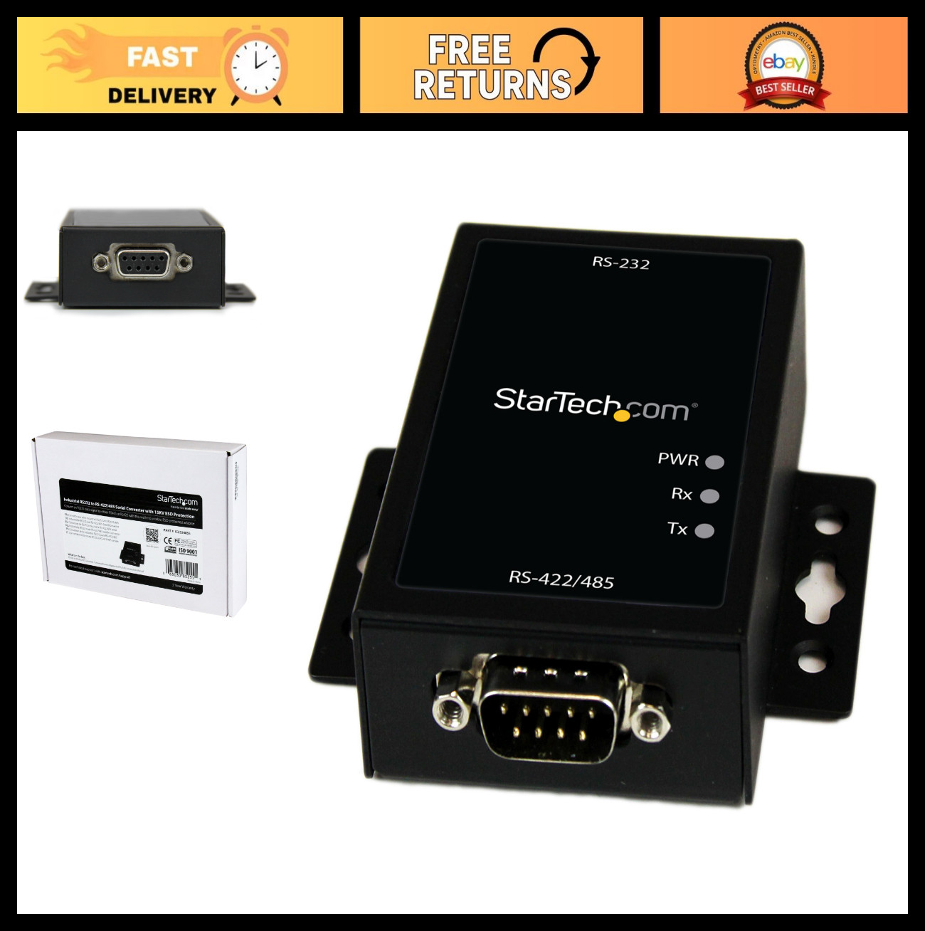Industrial RS232 to RS422/485 Serial Port Converter - Reliable Data Transmission