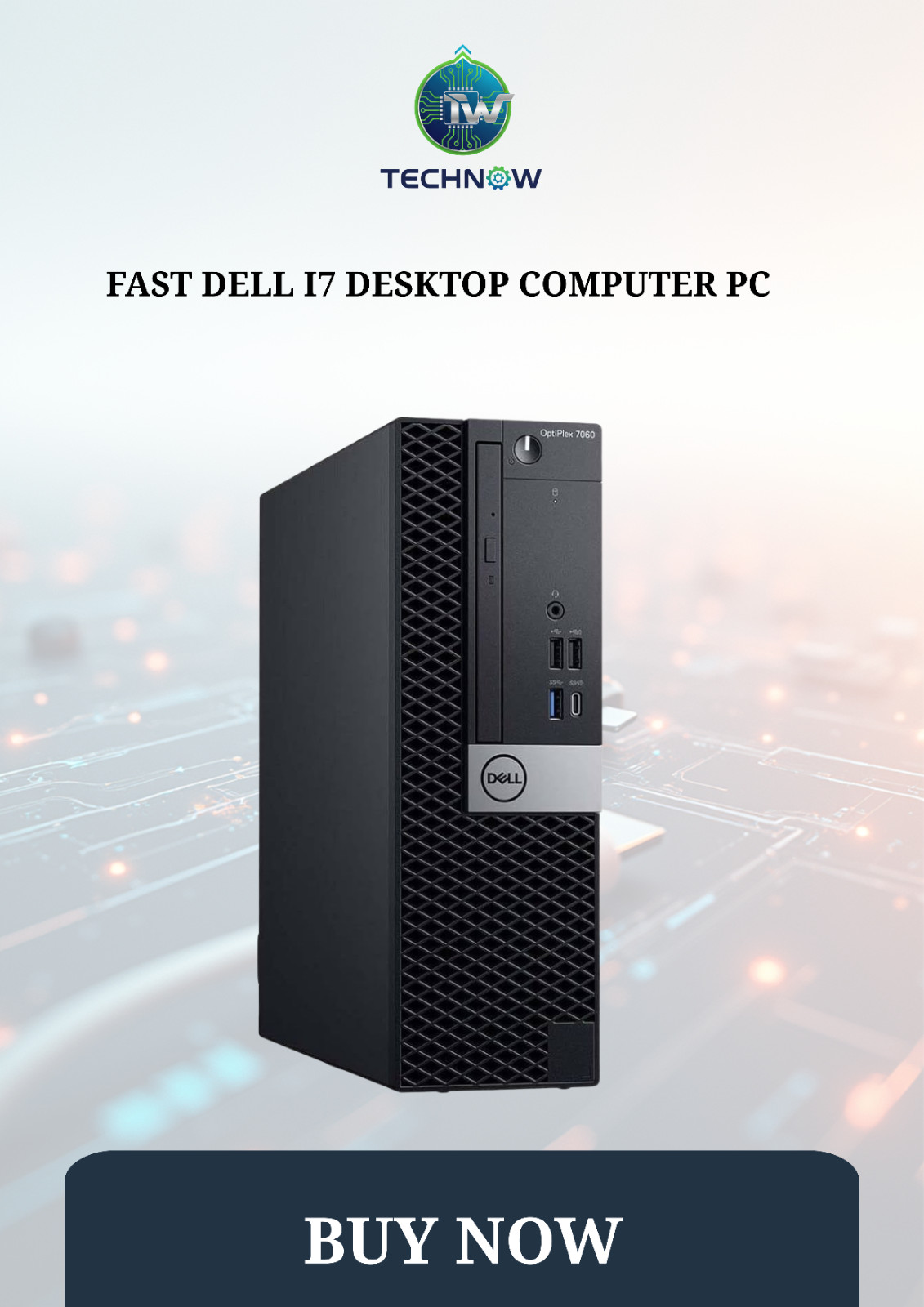 Fast Dell i7 Desktop Computer PC 32GB RAM, 1TB SSD, Windows 11 Pro, WiFi + BT
