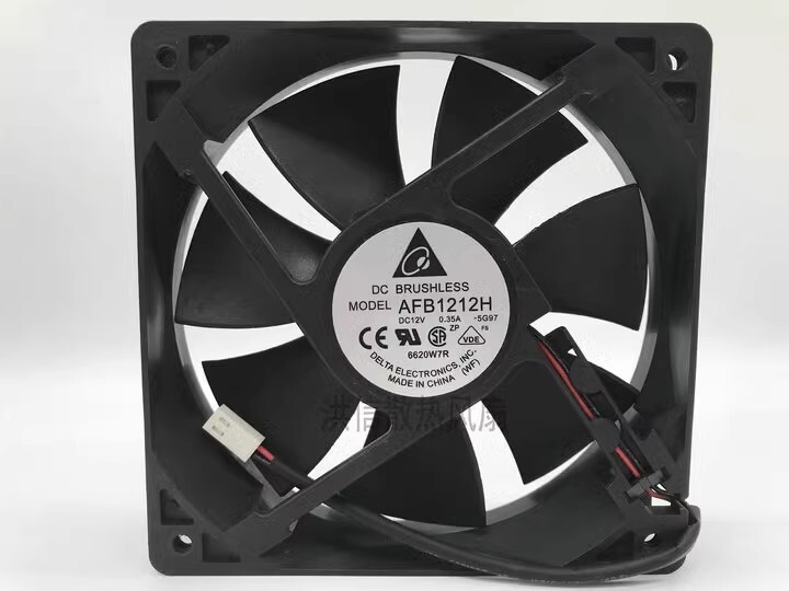 Delta AFB1212H 12025 DC12V 0.35A 12CM 2-Wire Mute Cooling Fan