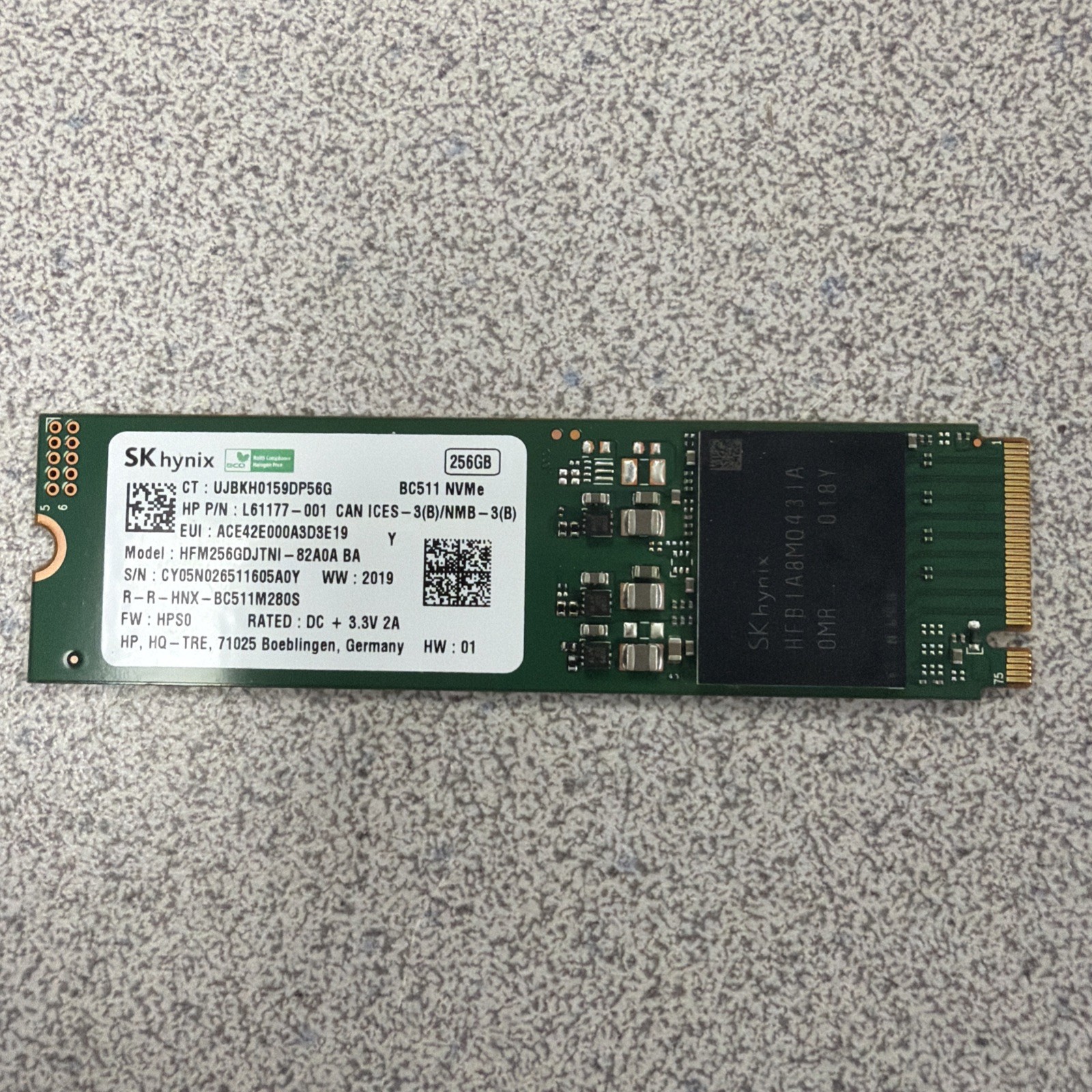 L85354-005 L61177-001 GENUINE HP SSD DRIVE 256GB 14M-DW 14M-DW0023DX