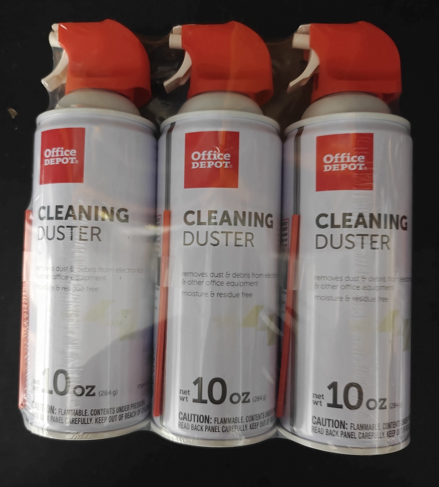 Office Depot Cleaning Duster, 10 Oz., Pack Of 3 Cans