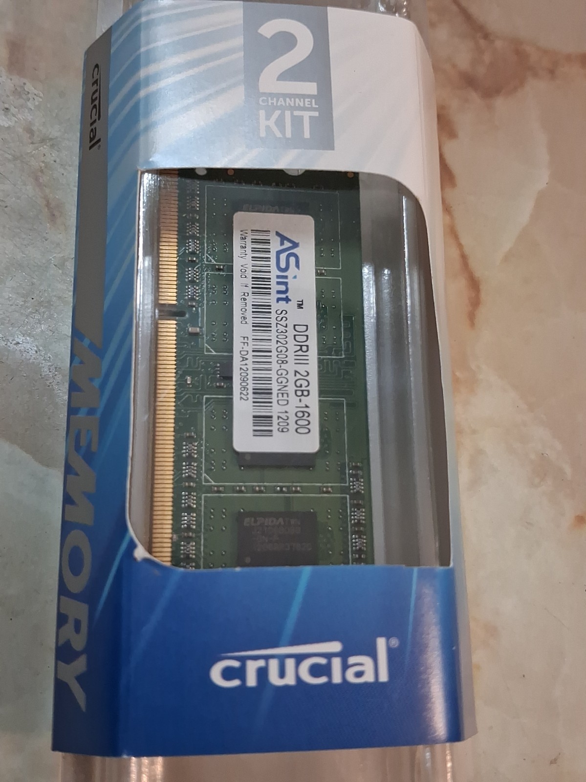 Qty 2 Genuine ASint 2GB -1600 DDR3 Laptop Memory RAM SSZ3002G08-GGNED NEW