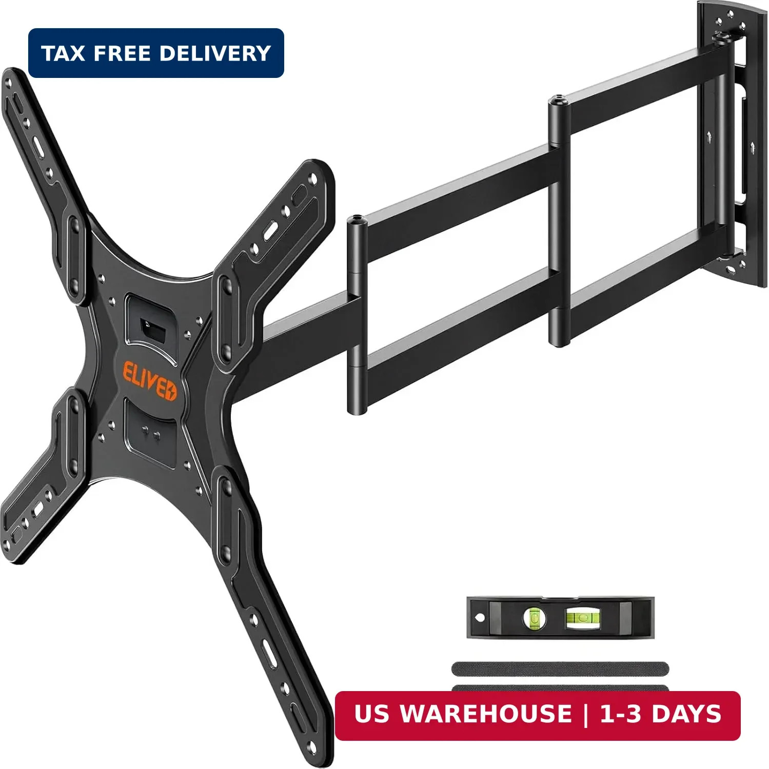 ELIVED Long Arm TV Wall Mount for 26-65" TVs, Max VESA 400x400, 77 Lbs Load | 37