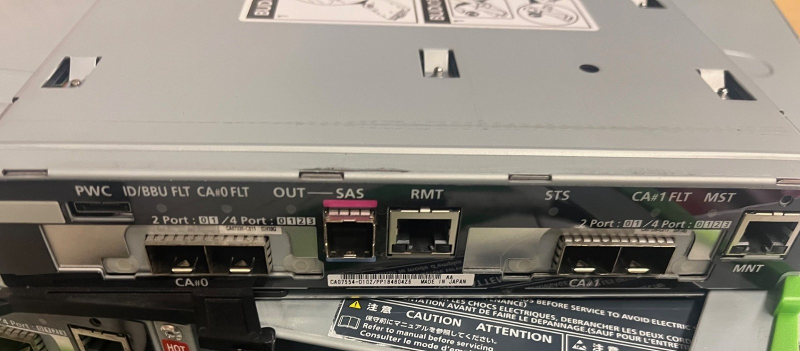 CA07554-D102 FUJITSU DX100 CONTROLLER MODULE WITH CA07336-C011 ETERNUS
