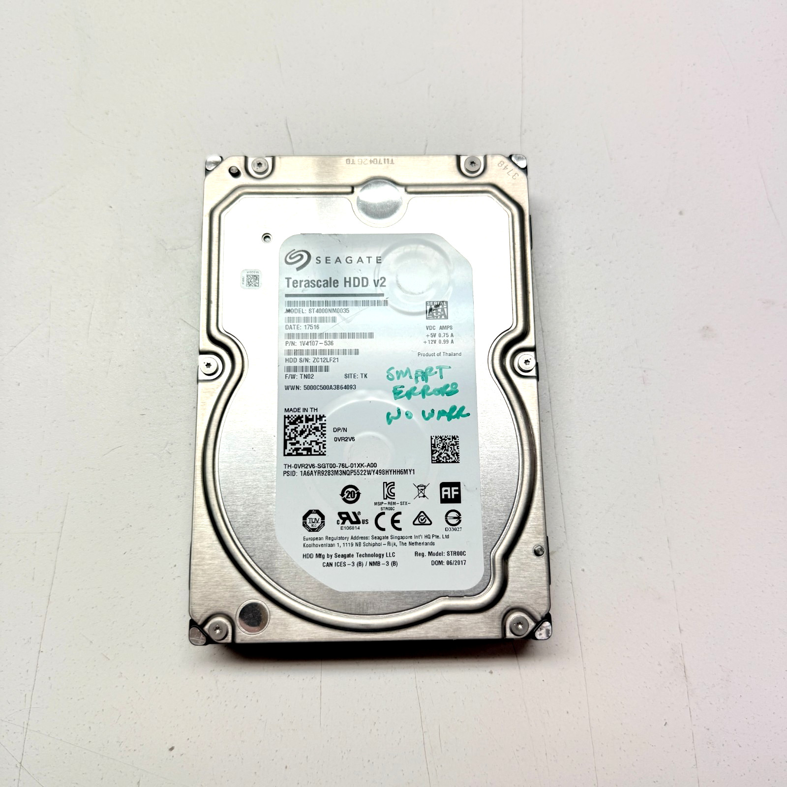 ST4000NM0023 Seagate Terascale HDD V2 4TB 7200RPM 6Gbps 3.5" SAS HDD Hard Drive