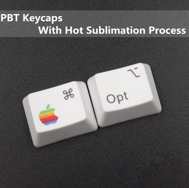 Vintage Apple Logo Keycap Mac Retro Mechanical keyboard R1 1.25 Command Opt