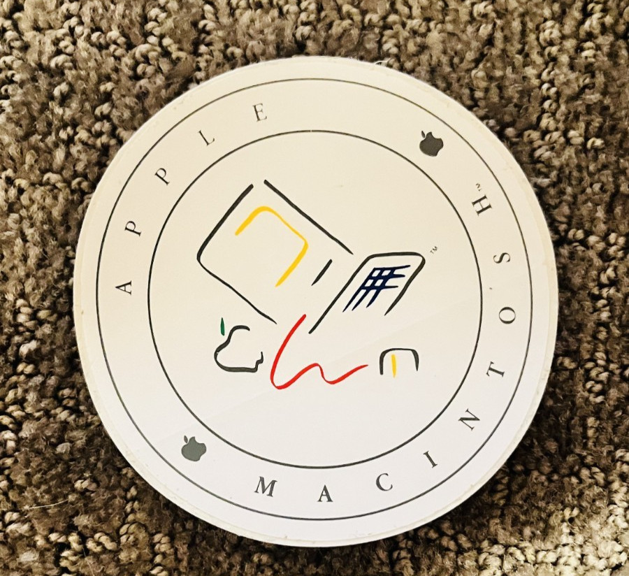 UNUSED Vintage 1984 Retro Apple Macintosh Picasso Logo Sticker